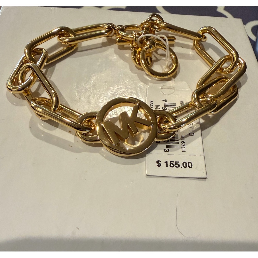 Michael Kors Gold Logo Chain Bracelet